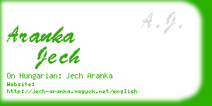 aranka jech business card